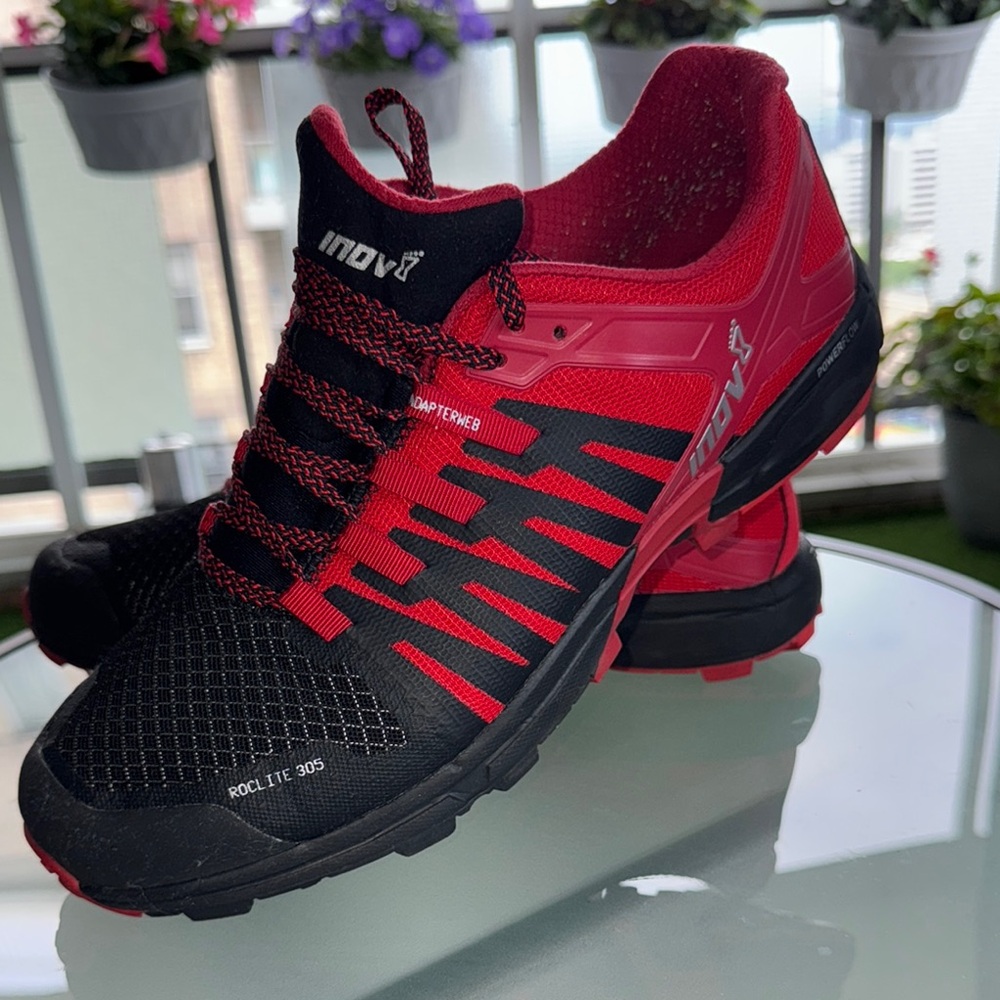 Inov-8 Red and Black Trail Shoes